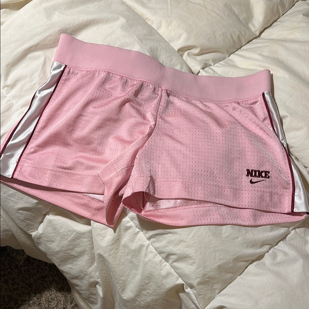 Nike Pink Athletic Shorts with Elastic Waistband